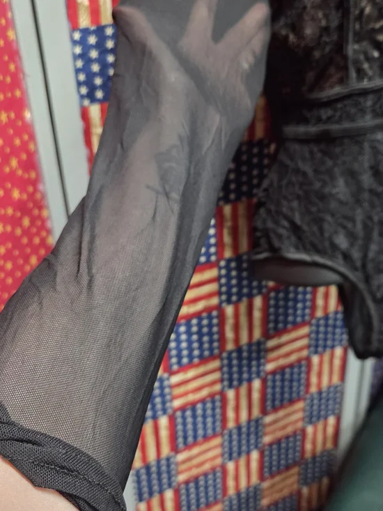 **Black Lace Bodysuit with Nude Lining - Women’s Intimate** - Picture 3 of 5